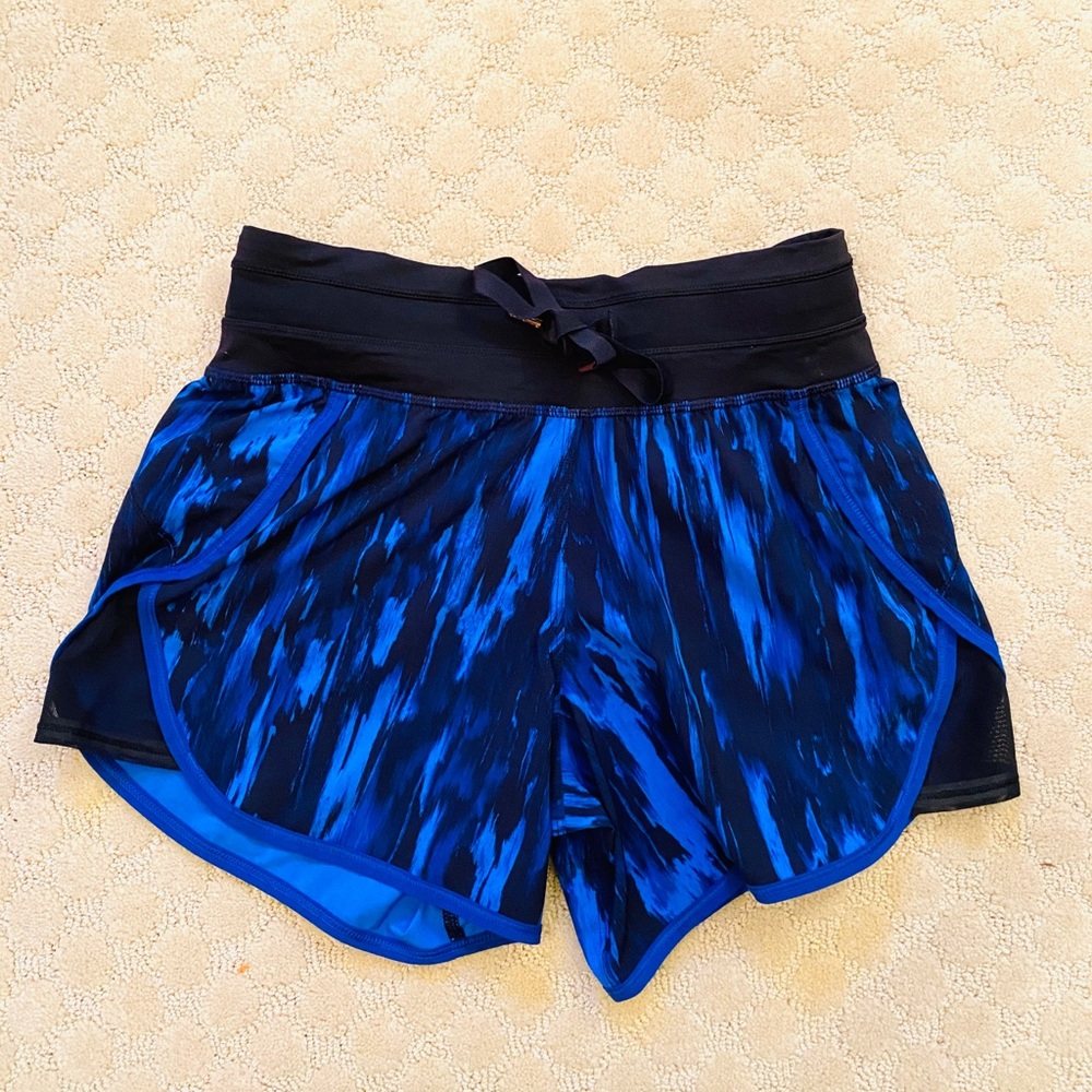 Blue and black Lululemon shorts EUC